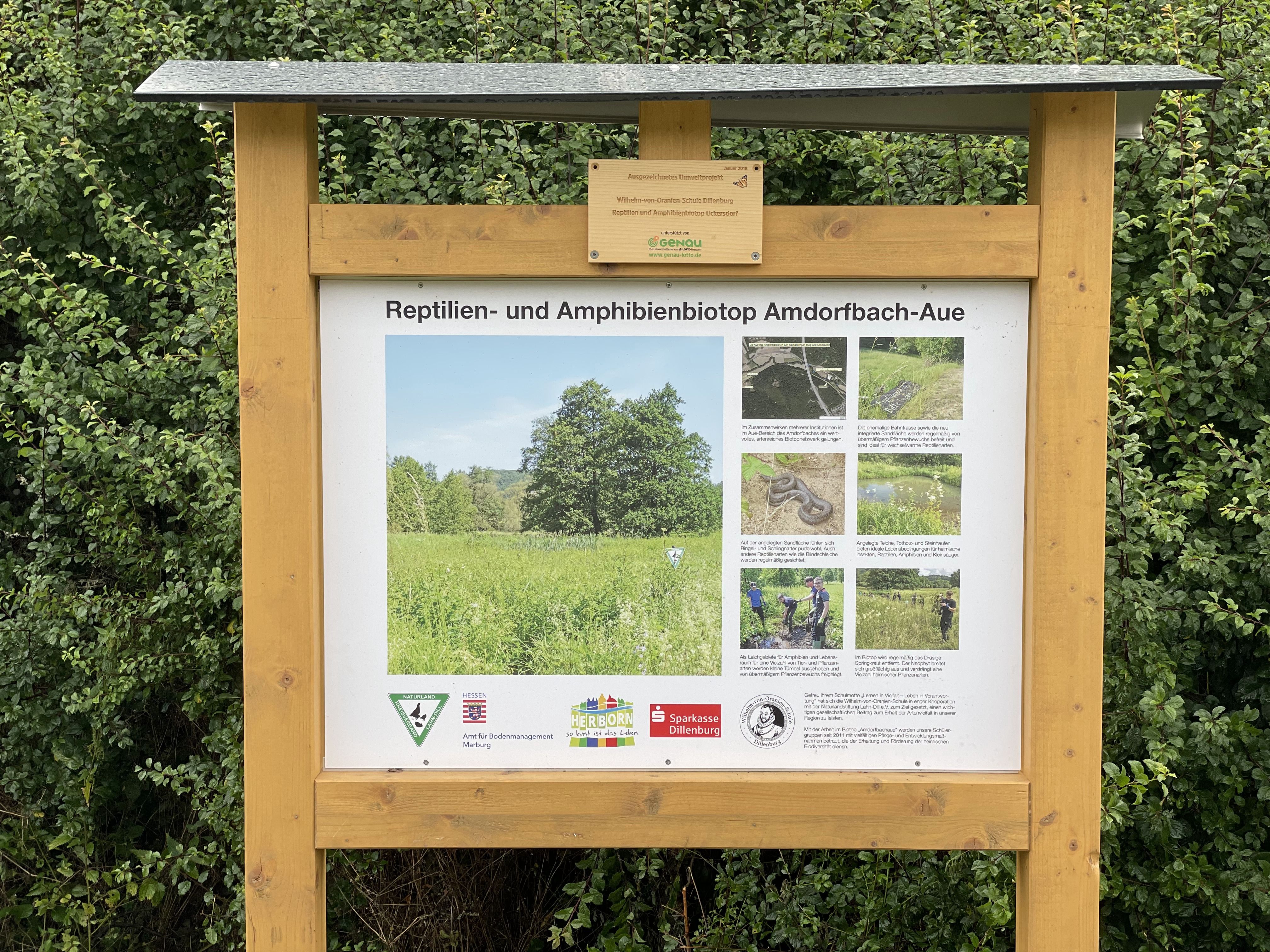 Infotafel des WvO-Biotops enthüllt