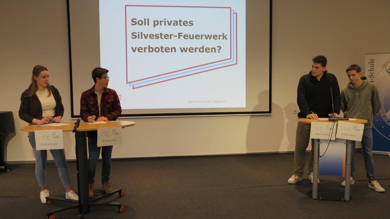 Jugend-debattiert-Schulfinale an der WvO