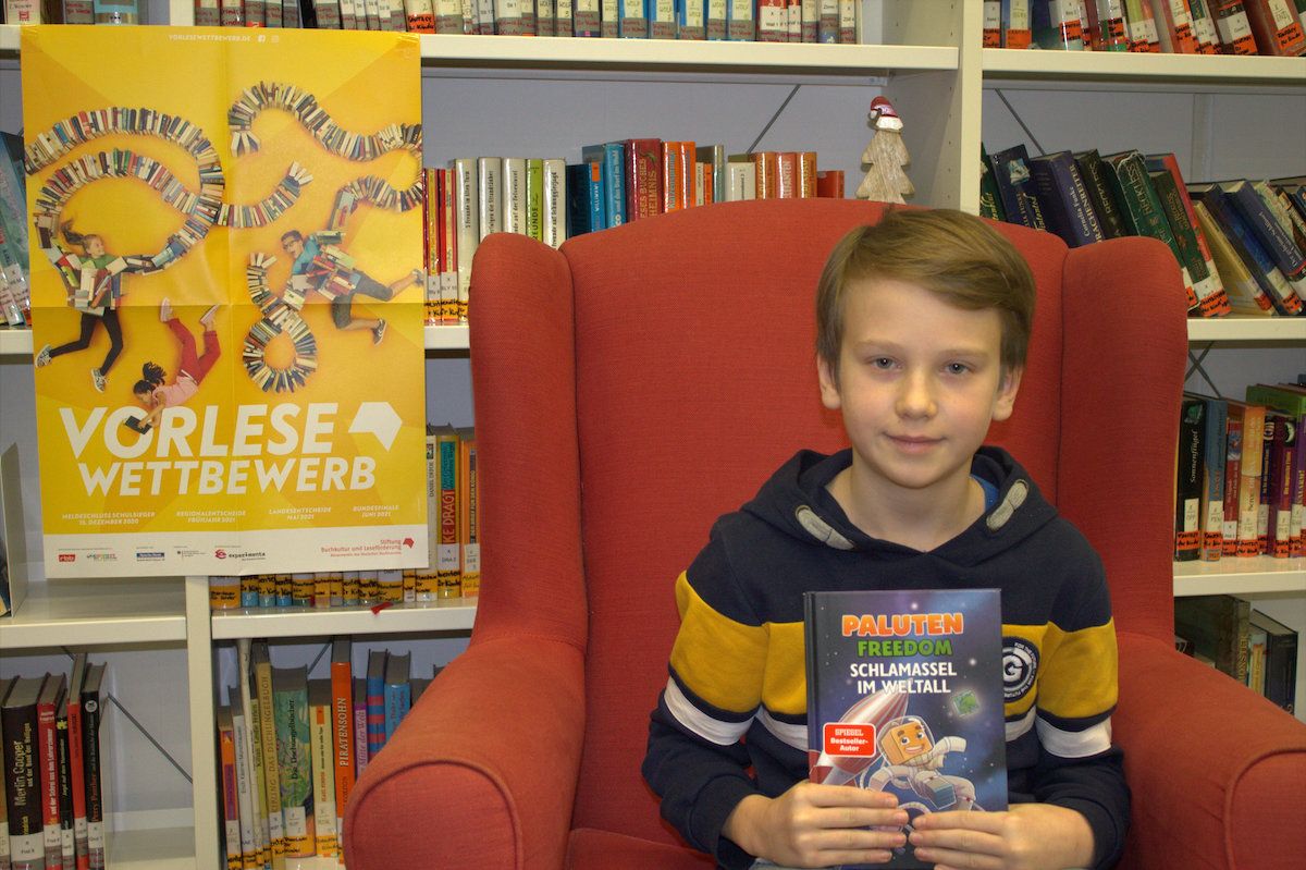 Vorlesewettbewerb digital präsentiert - Sammy Runge gewinnt den Schulentscheid an der Wilhelm-von-Oranien-Schule