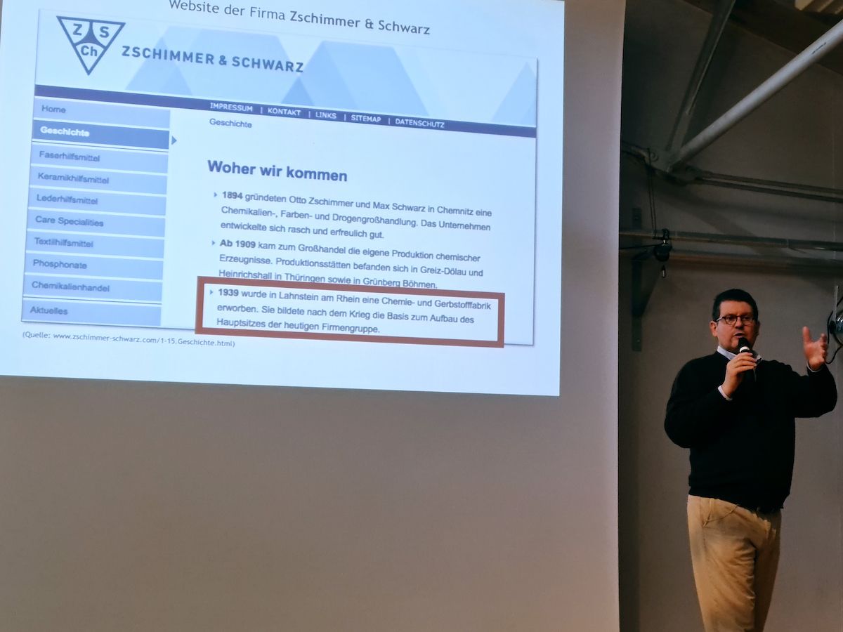 Armin H. Flesch referiert über die „Erben der Arisierung“