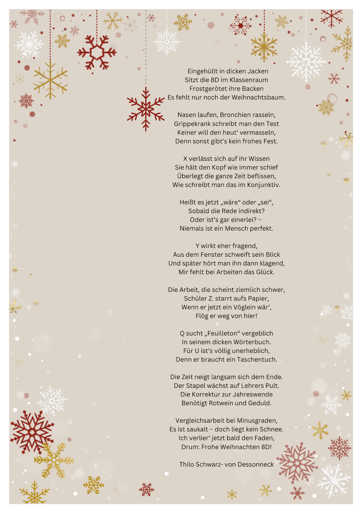 Kreativer Advent - Ein Weihnachtsgedicht